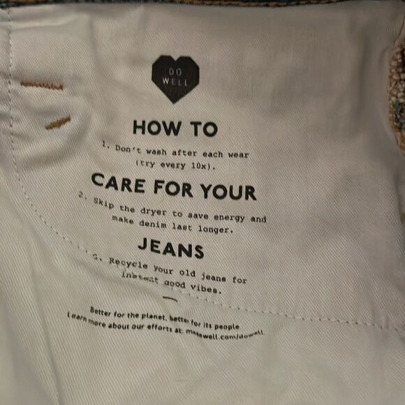 NWT Madewell Rigid Denim Straight Mini Skirt: Destructed Edition - Size 31 - Picture 7 of 10